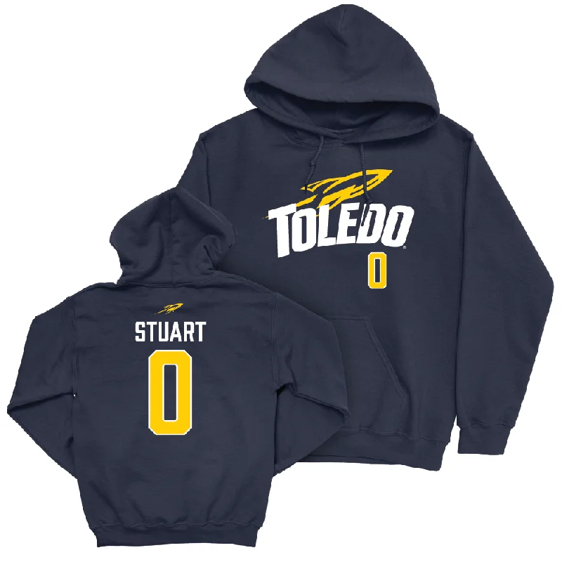 Toledo Football Navy Sideline Hoodie  - Jacquez Stuart