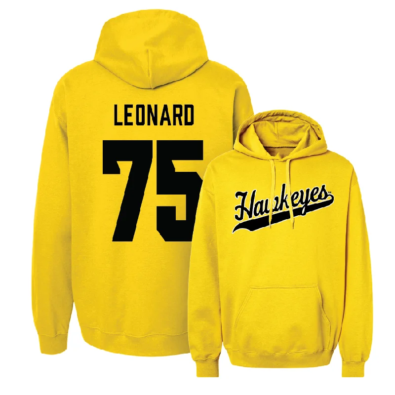 Gold Football Script Hoodie - Cannon Leonard