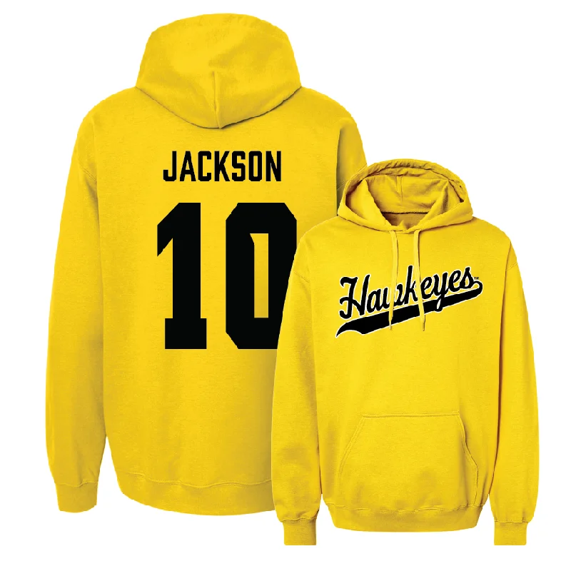 Gold Football Script Hoodie - Nick Jackson