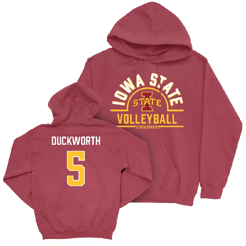 Iowa State Women's Volleyball Crimson Arch Hoodie - Maya Duckworth