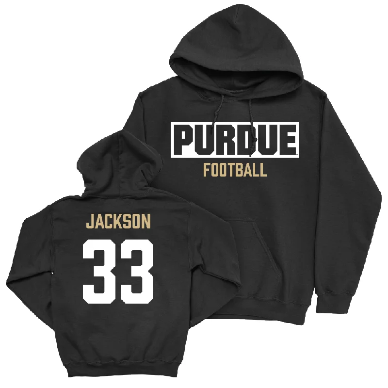 Football Black Staple Hoodie   - Elijah Jackson