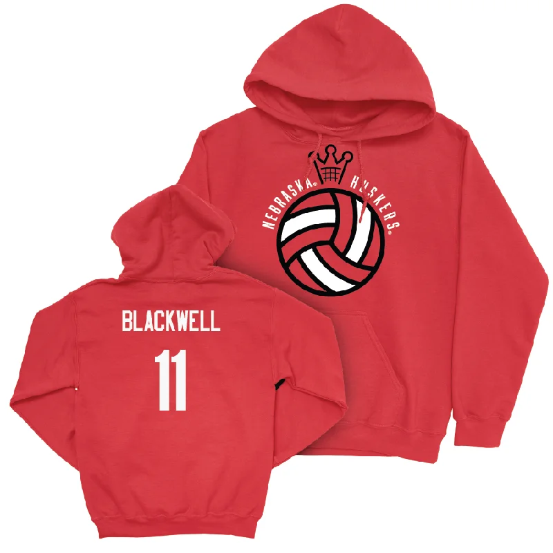 Red Women's Volleyball Crown Hoodie - Leyla Blackwell