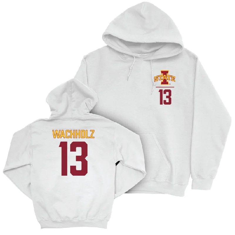 Iowa State Women's Volleyball White Logo Hoodie - Lilly Wachholz