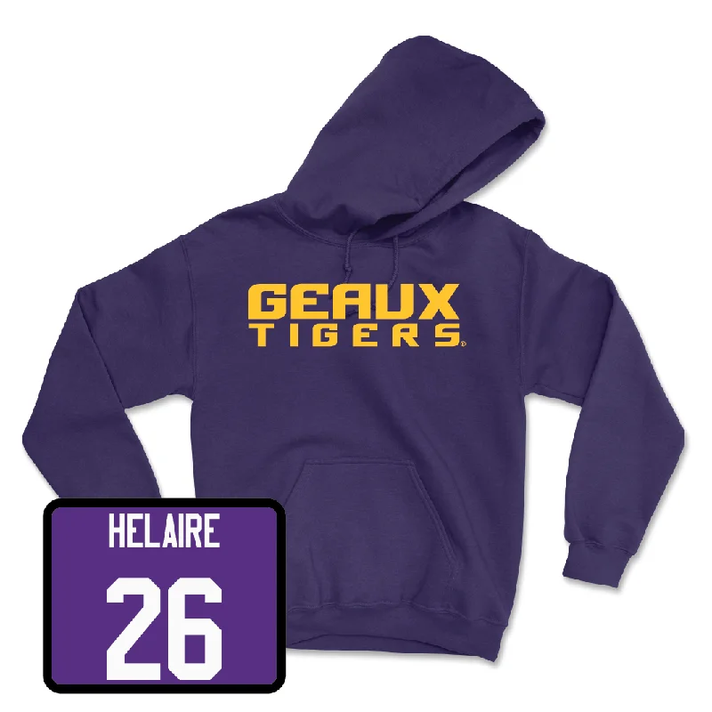 Football Purple Geaux Hoodie  - Cowinn Helaire