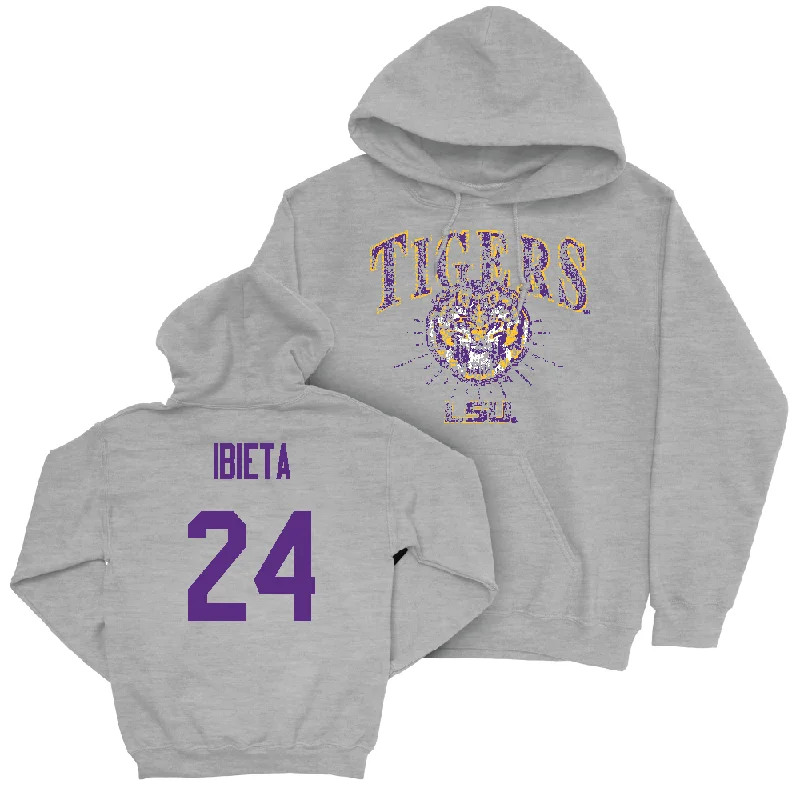 Football Sport Grey Tigers Hoodie  - Landon Ibieta