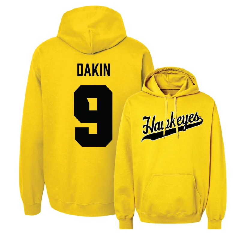 Gold Football Script Hoodie  - Rhys Dakin