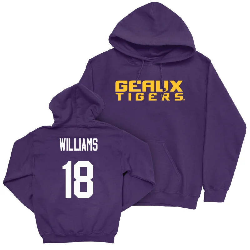 Football Purple Geaux Hoodie - Joshua Williams