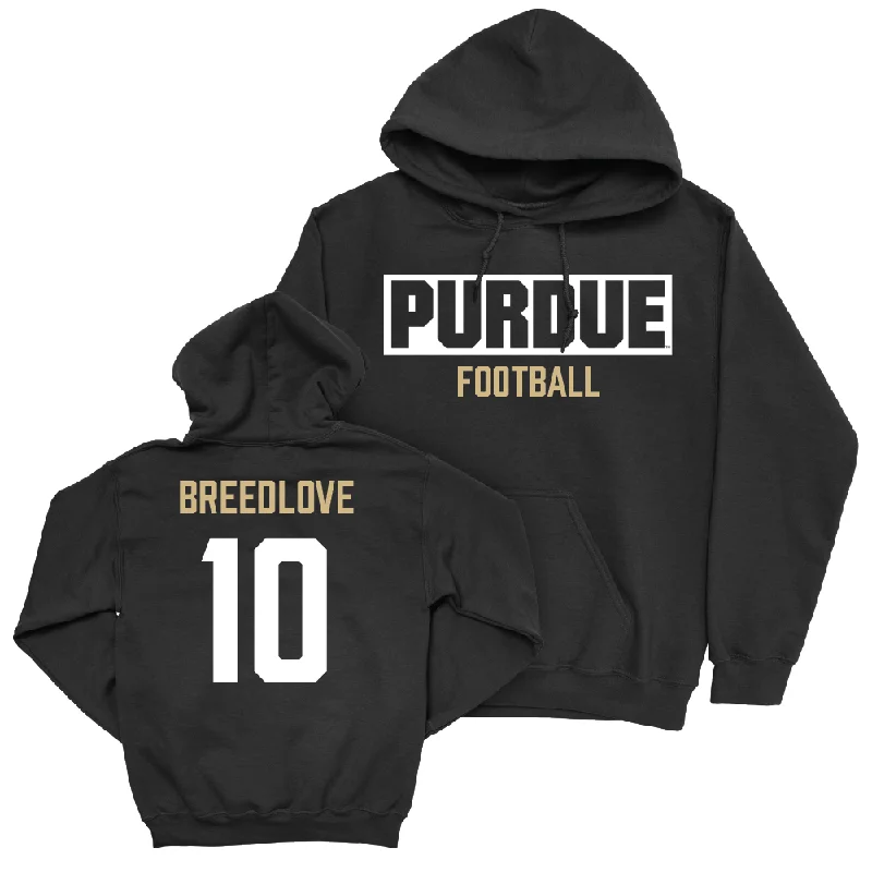 Football Black Staple Hoodie   - Kyndrich Breedlove