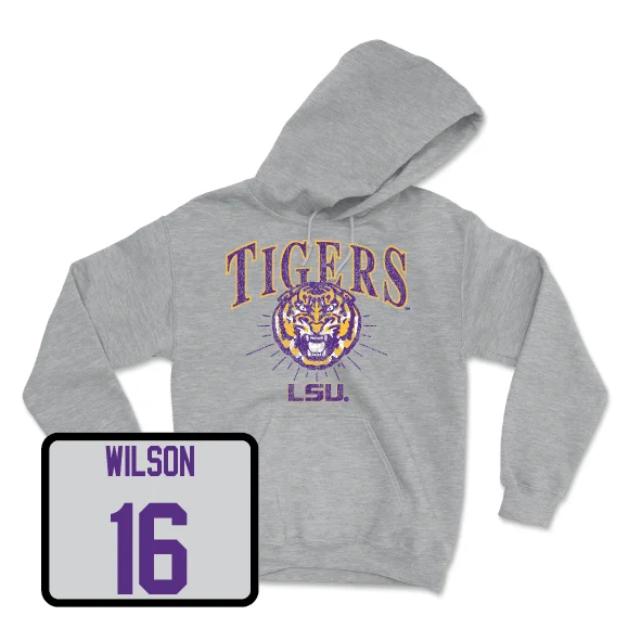 Football Sport Grey Tigers Hoodie - Quad Wilson IV