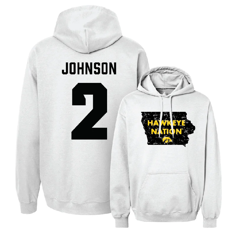 White Football State Hoodie   - Kaleb Johnson