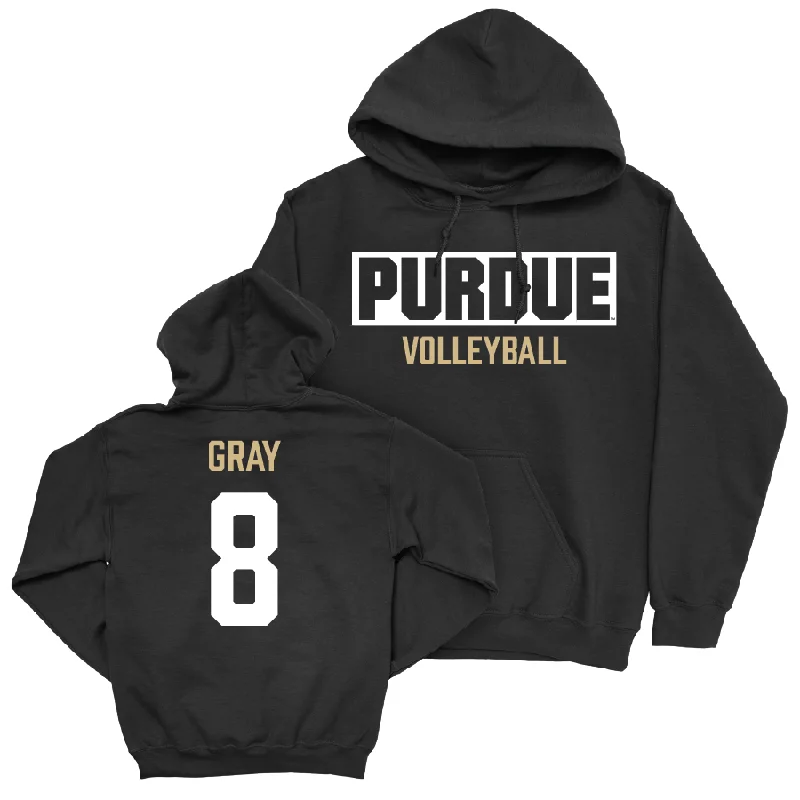 Women's Volleyball Black Staple Hoodie   - Raven Gray