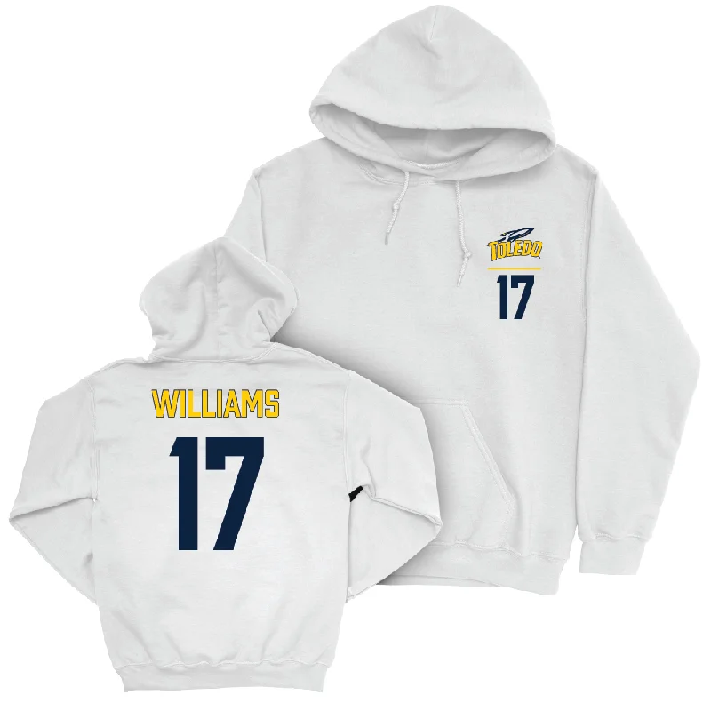 Toledo Football White Logo Hoodie - Eric Williams | #17