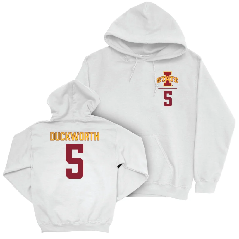 Iowa State Women's Volleyball White Logo Hoodie - Maya Duckworth