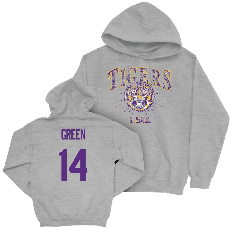 Football Sport Grey Tigers Hoodie  - Trey’Dez Green