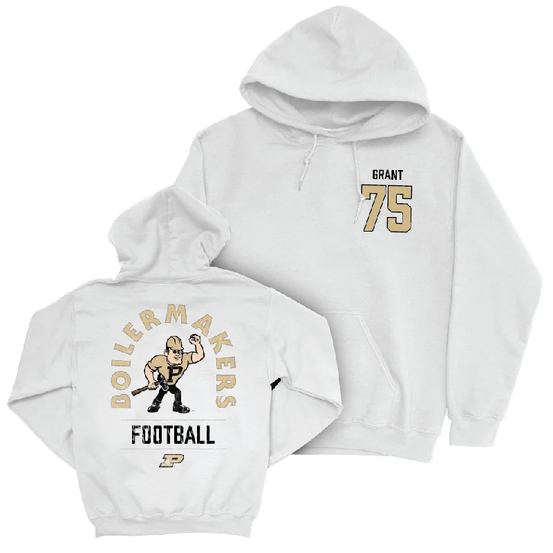 Football White Mascot Hoodie   - Jalen Grant