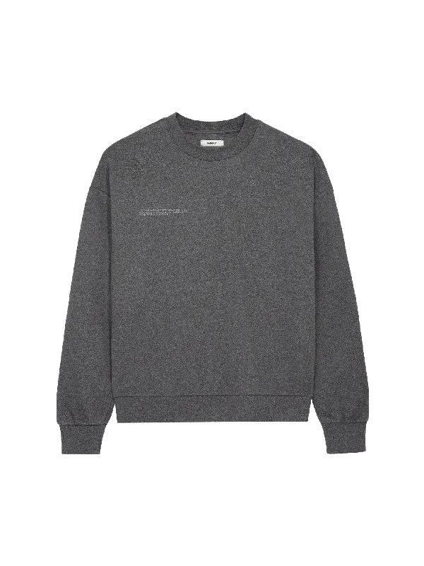 Womens Reclaimed Cotton Sweatshirt—reclaim charcoal