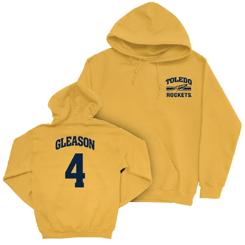 Toledo Football Gold Victory Hoodie - Tucker Gleason | #4