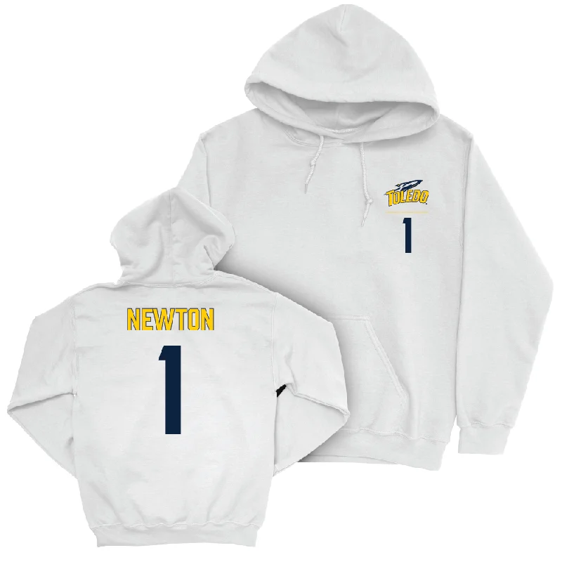 Toledo Football White Logo Hoodie  - Jerjuan Newton