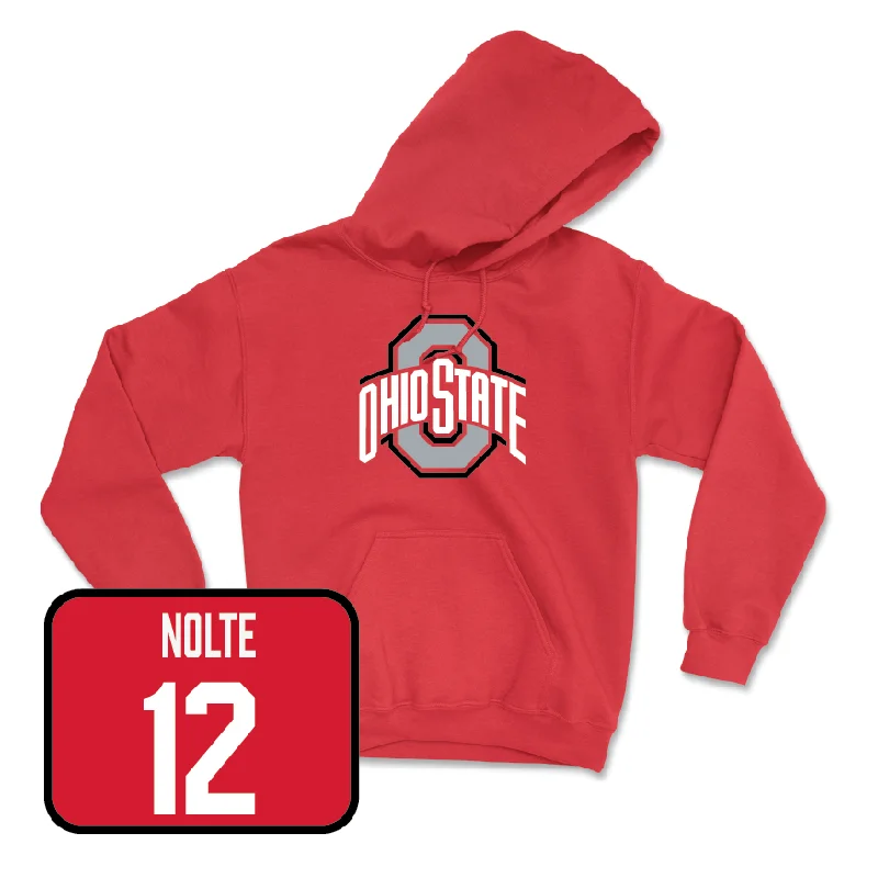 Red Men's Volleyball Team Hoodie  - Ian Nolte