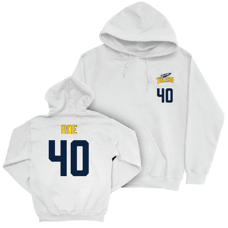 Toledo Football White Logo Hoodie  - James Roe