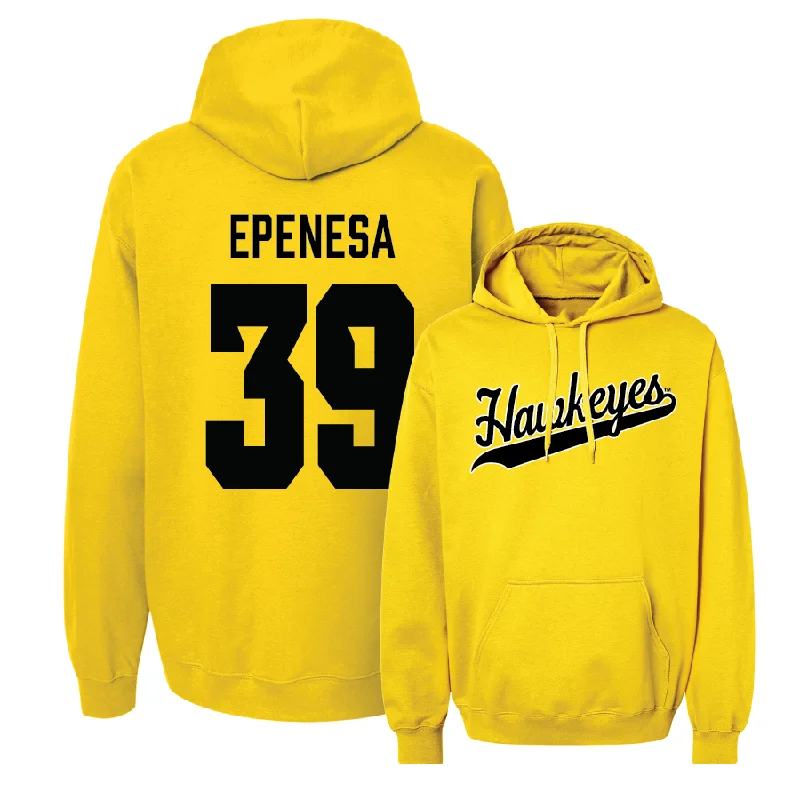 Gold Football Script Hoodie - Eric Epenesa