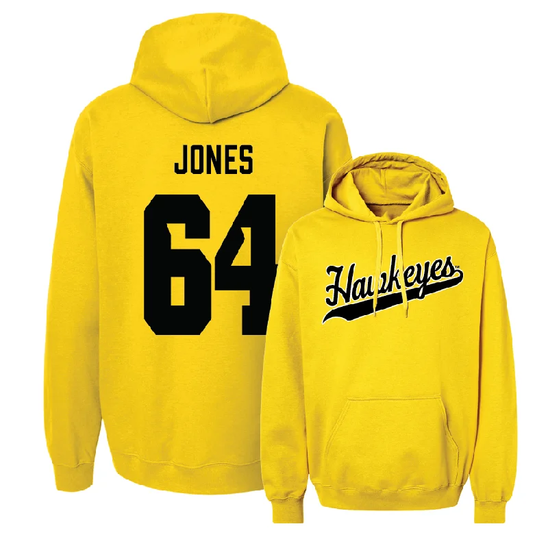 Gold Football Script Hoodie - Leighton Jones