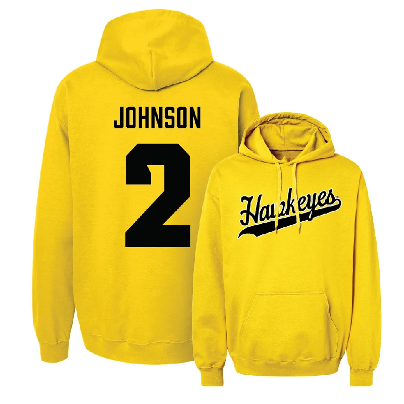 Gold Football Script Hoodie   - Kaleb Johnson