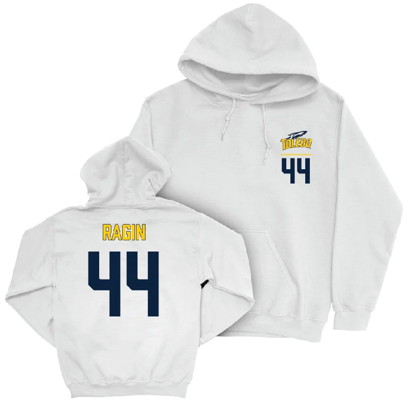 Toledo Football White Logo Hoodie - D'Andre Ragin | #44