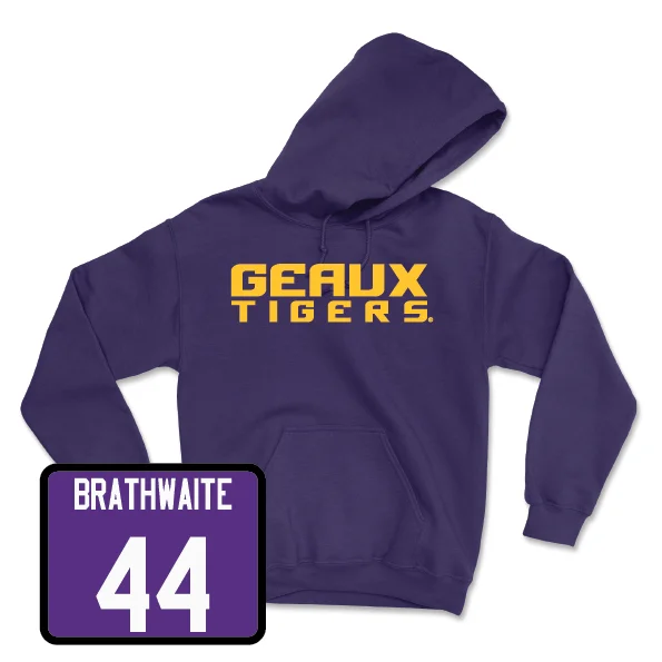 Football Purple Geaux Hoodie - Christian Brathwaite