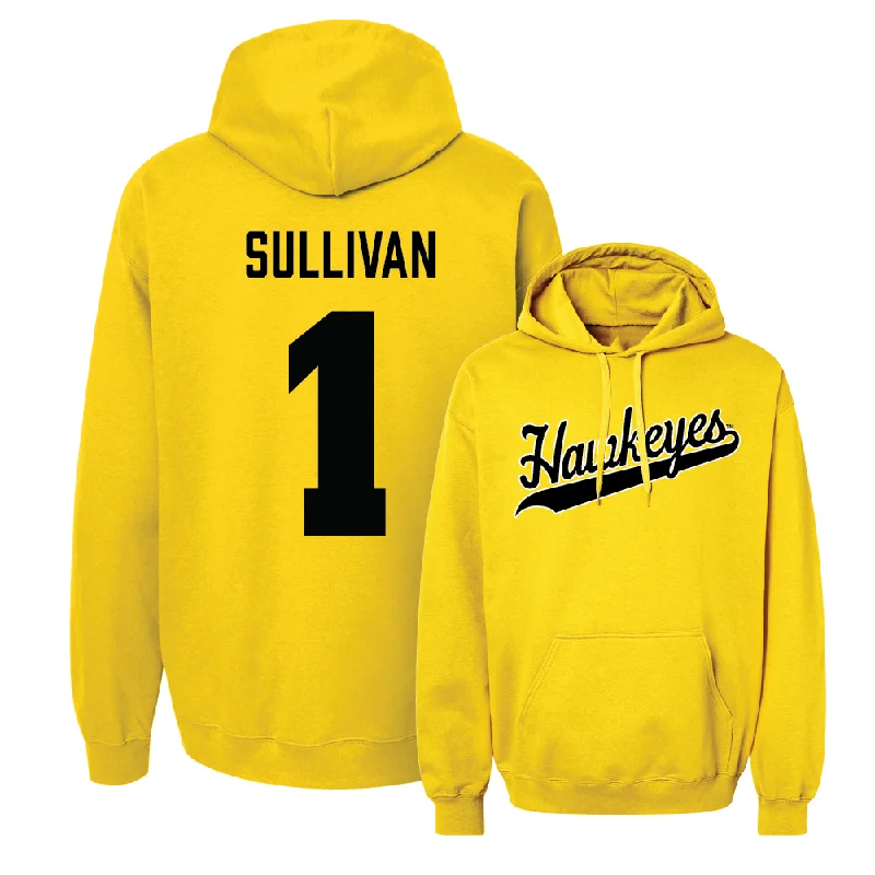 Gold Football Script Hoodie   - Brendan Sullivan