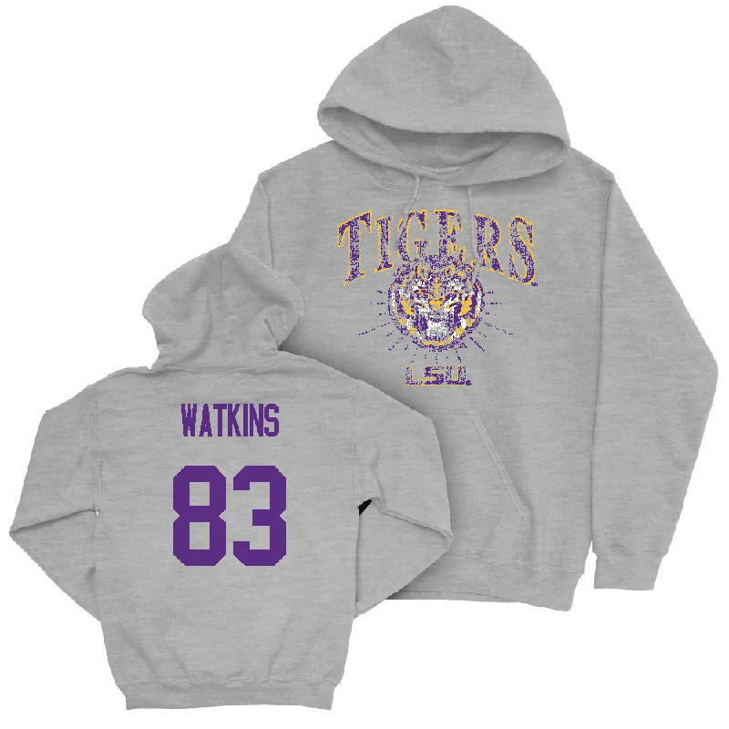 Football Sport Grey Tigers Hoodie  - Jelani Watkins