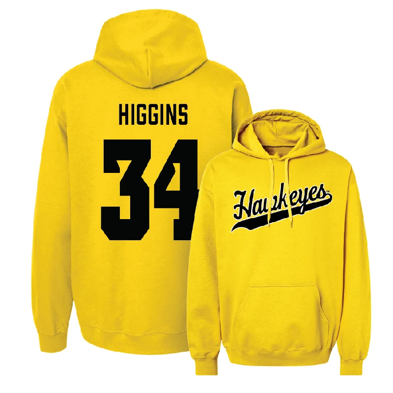 Gold Football Script Hoodie - Jay Higgins