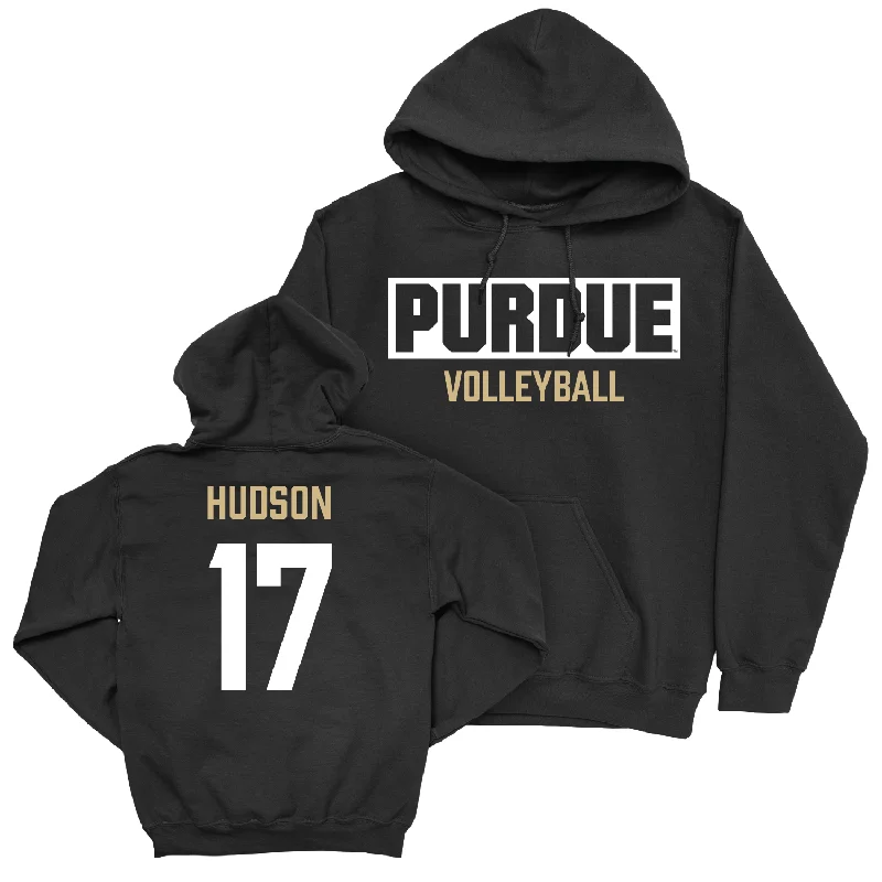 Women's Volleyball Black Staple Hoodie - Eva Hudson | #17