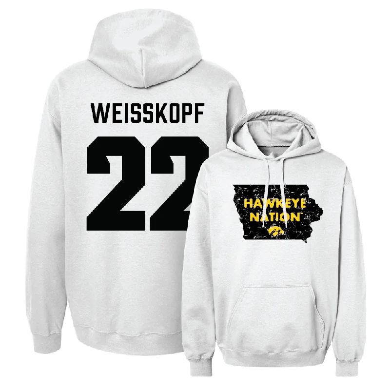 White Football State Hoodie   - Derek Weisskopf