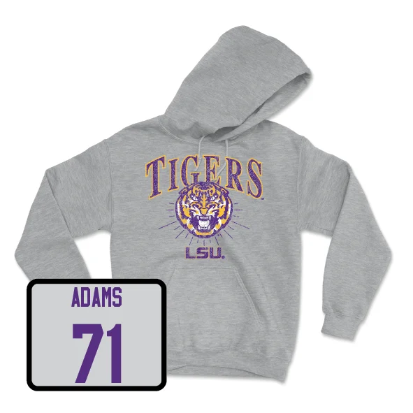 Football Sport Grey Tigers Hoodie - Tyree Adams