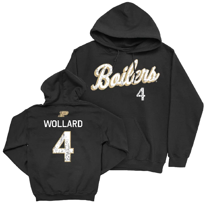 Women's Volleyball Black Script Hoodie - Kenna Wollard | #4