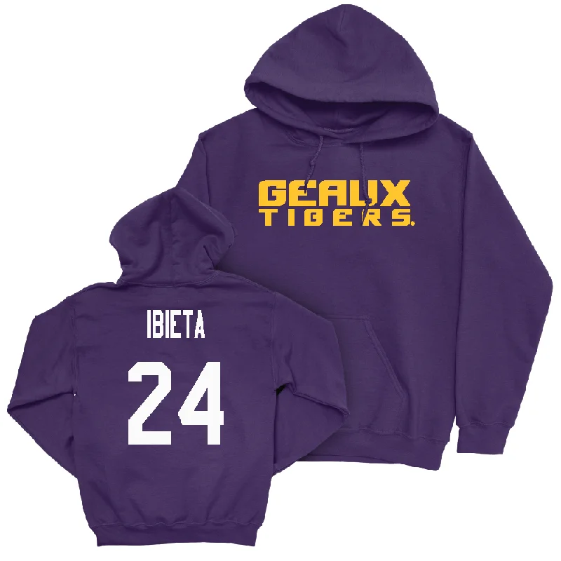 Football Purple Geaux Hoodie  - Landon Ibieta