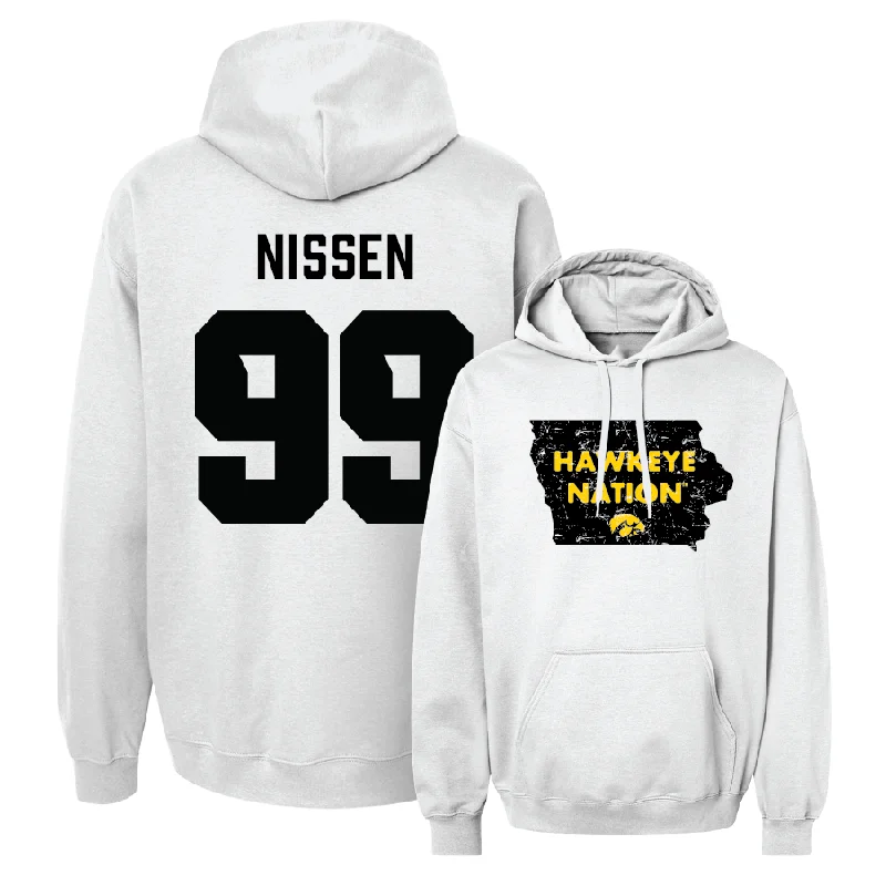 White Football State Hoodie  - Ty Nissen