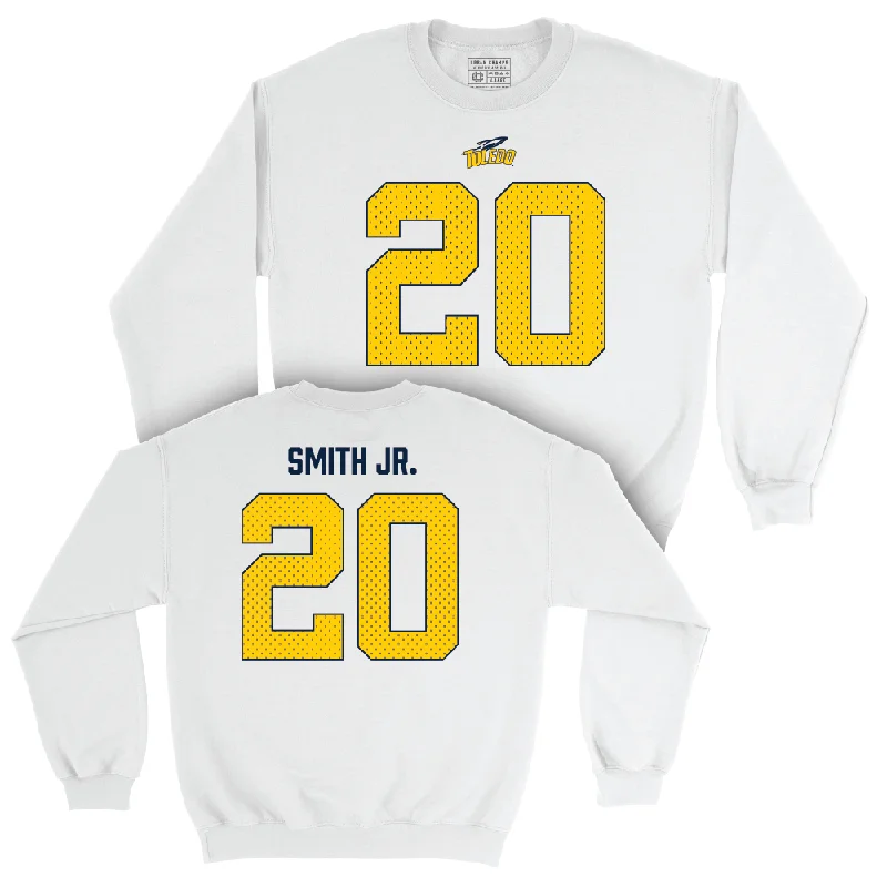 Toledo Football White Logo Hoodie - Sam Smith Jr. | #20