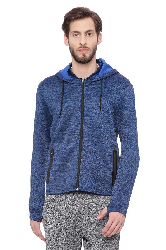 Muscle Fit Hooded Knit Jacket