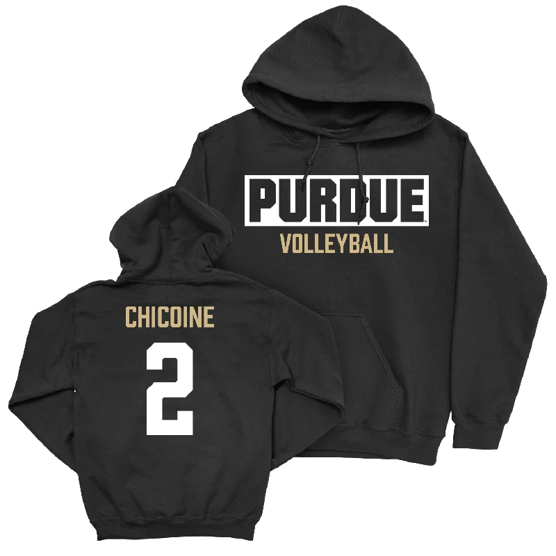 Women's Volleyball Black Staple Hoodie - Chloe Chicoine | #2