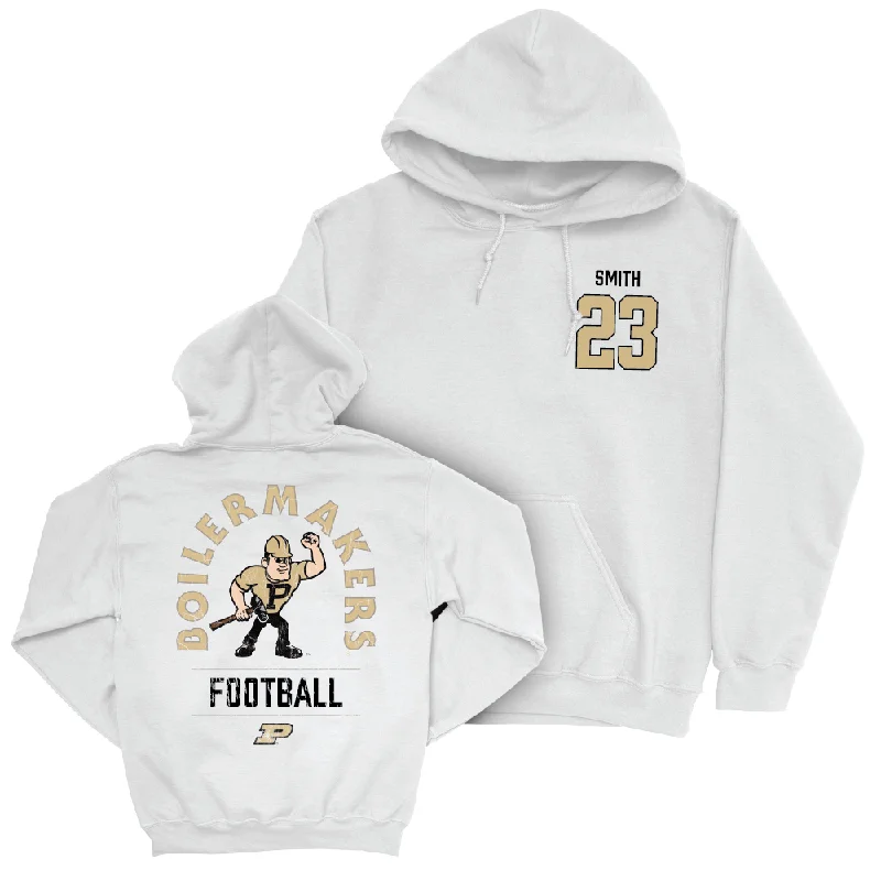 Football White Mascot Hoodie   - Calvin Smith