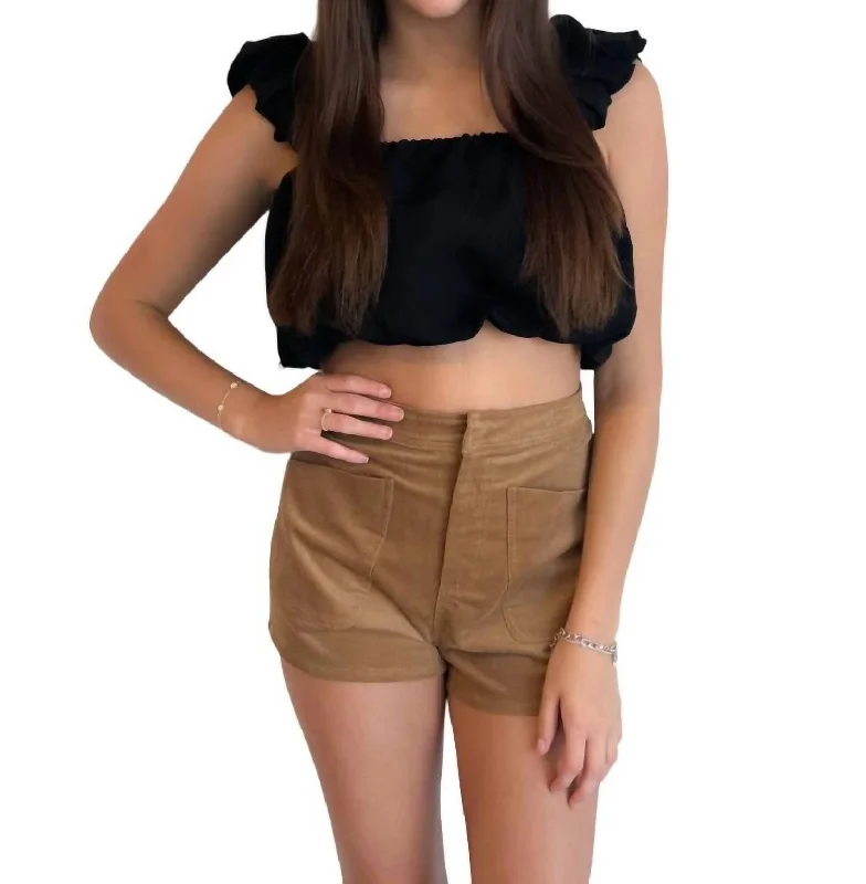 Autumn Lover Shorts In Brown