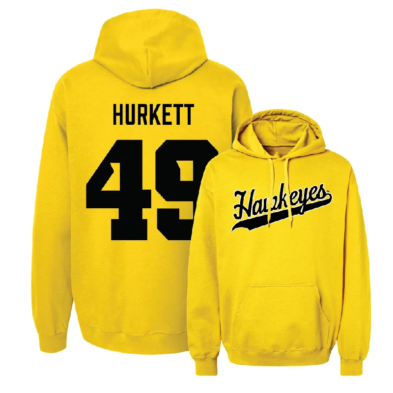 Gold Football Script Hoodie   - Ethan Hurkett