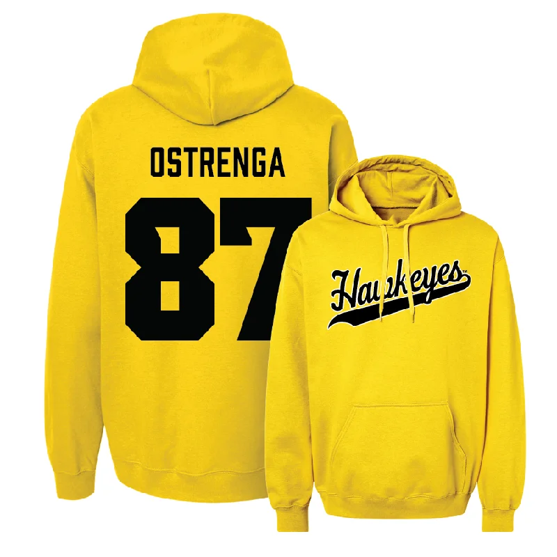 Gold Football Script Hoodie  - Addison Ostrenga