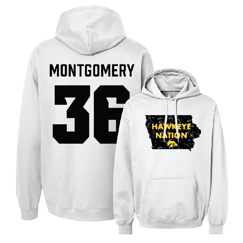 White Football State Hoodie   - Jayden Montgomery