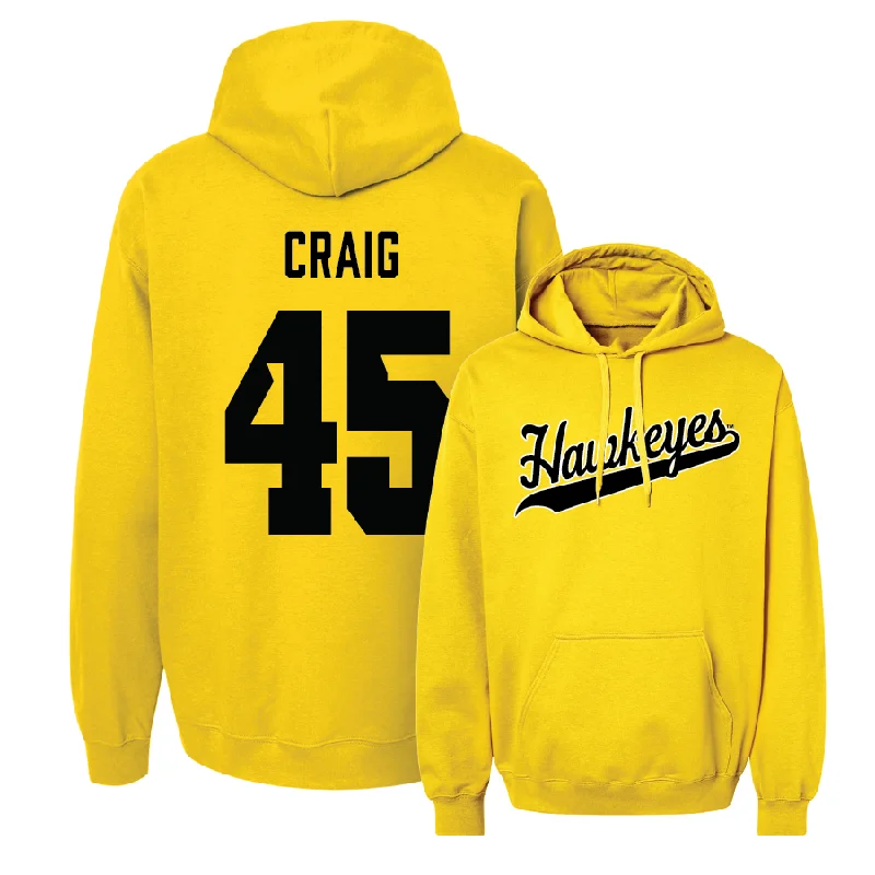 Gold Football Script Hoodie - Deontae Craig