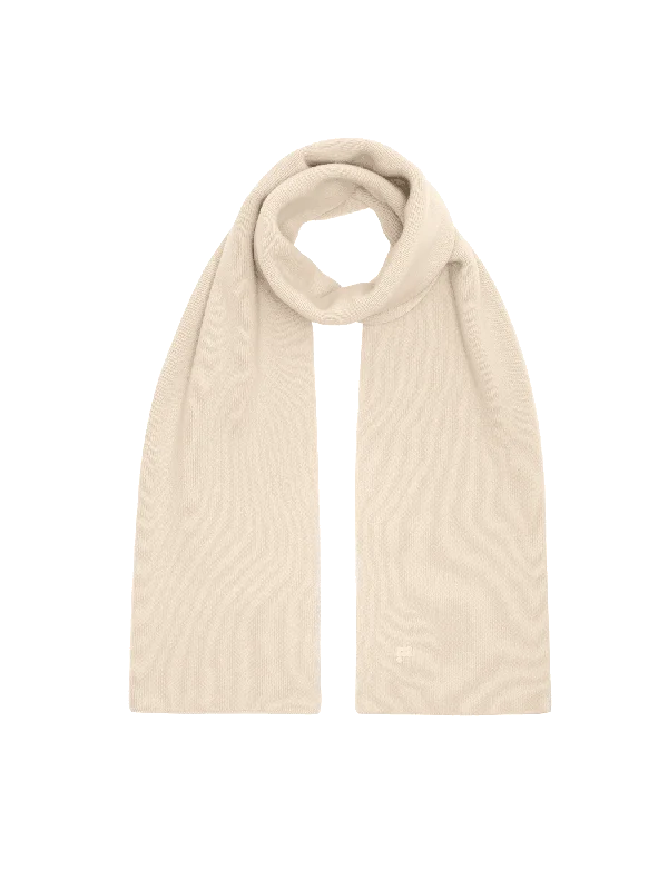 DNA Recycled Cashmere Scarf—ecru ivory