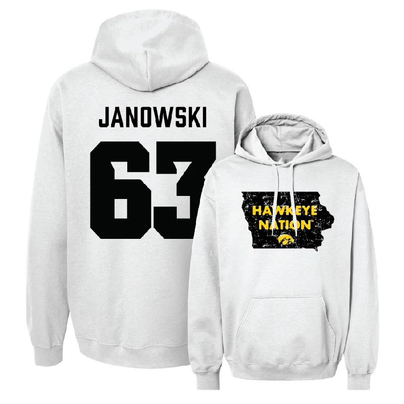 White Football State Hoodie  - Josh Janowski