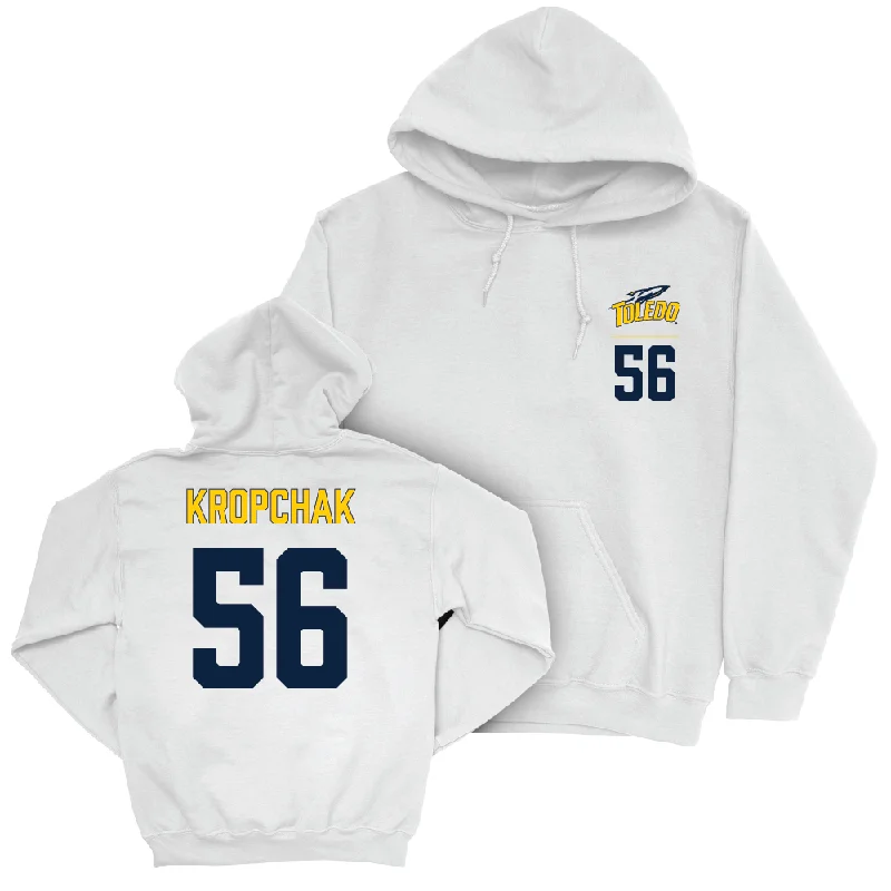 Toledo Football White Logo Hoodie  - Jacob Kropchak